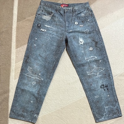 Supreme HJR Trompe Loeil Loose Fit Jean "Blue"