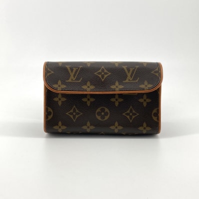 LOUIS VUITTON(ルイ・ヴィトン) モノグラム ポシェット フロランティーヌ XSストラップ コーティングキャンバス / ヌメ革 M51855 ショルダーバッグ 96.31g ブラウン