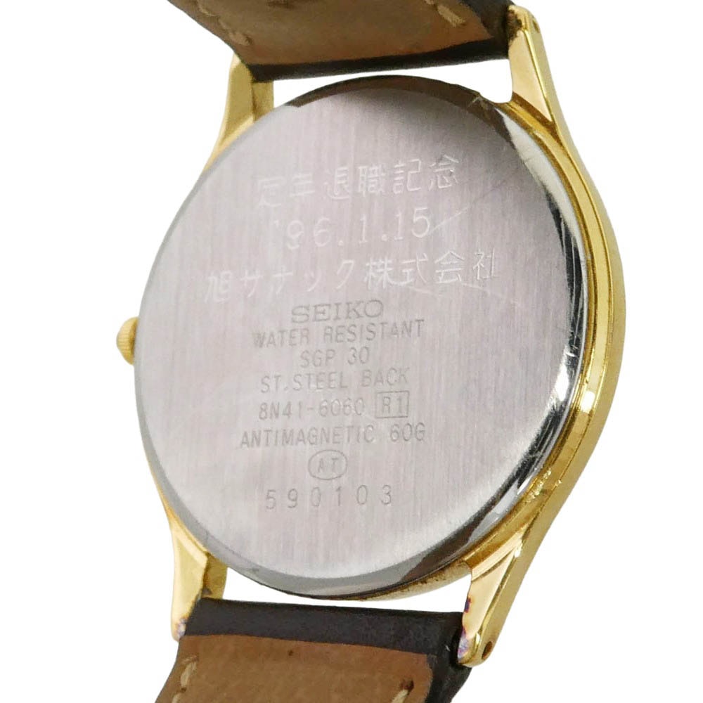 D (傷や汚れあり)】SEIKO セイコー 8N41-6060 DOLCE ドルチェ ゴールド
