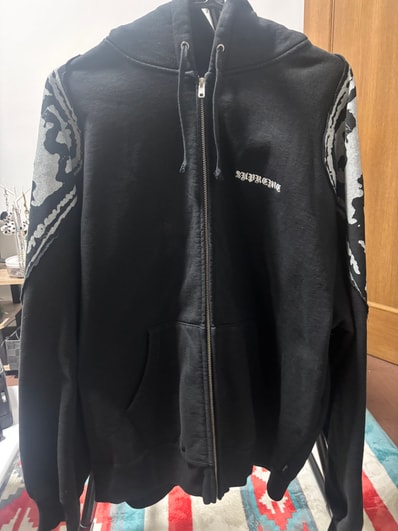Supreme Wings Zip Up Hooded Sweatshirt "Black"