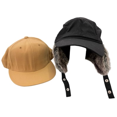 186001 現状品 NEW ERA ニューエラ キャップまとめ フライトキャップ ブラック 59FIFTY メンズ 2点まとめ売り