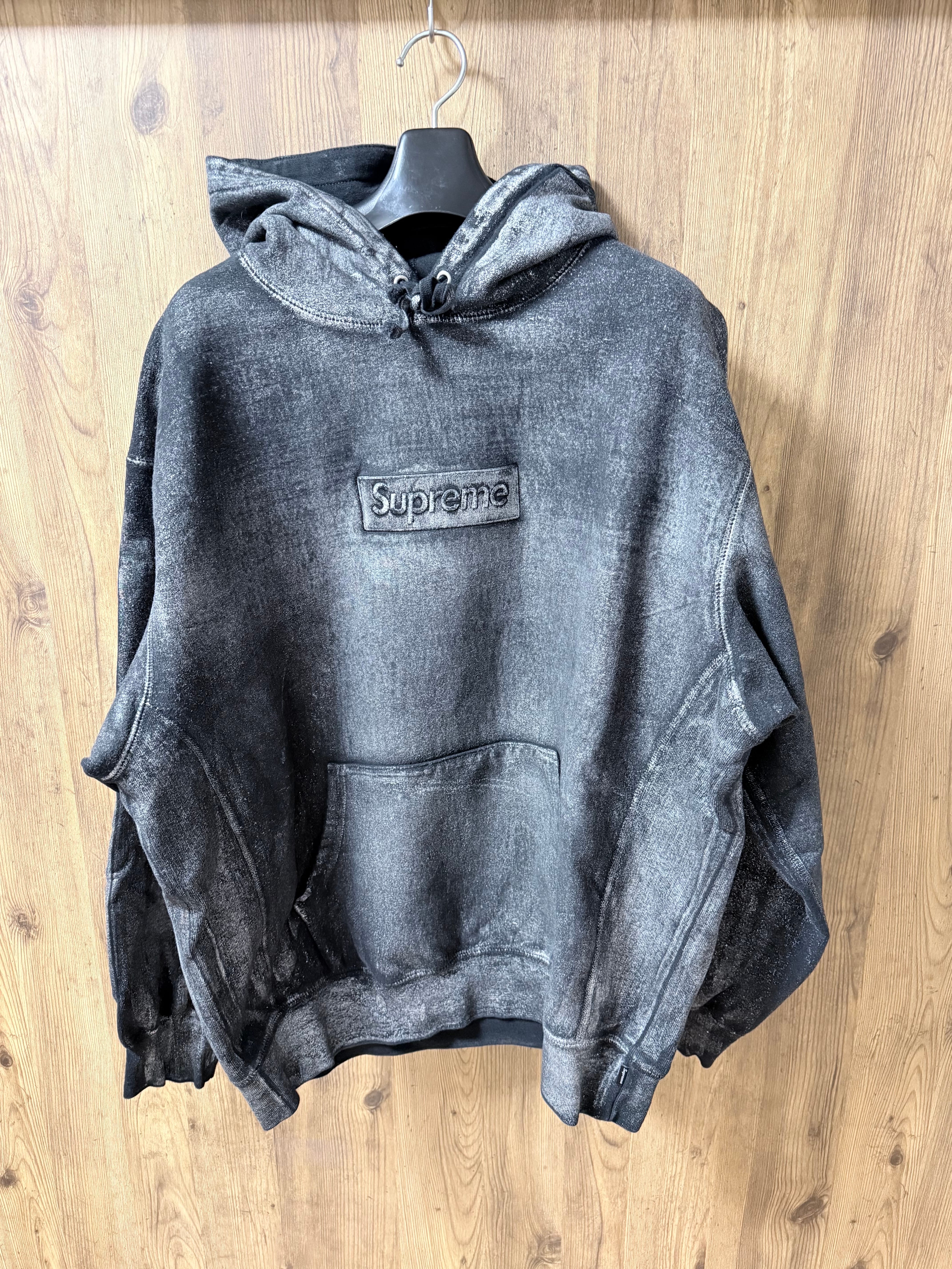 Supreme x MM6 Maison Margiela Foil Box Logo Hooded Sweatshirt "Black"