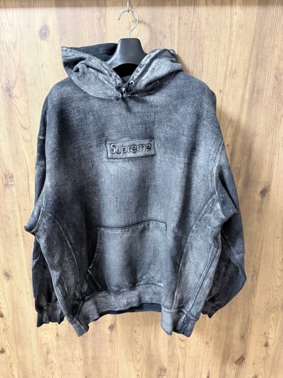 Supreme x MM6 Maison Margiela Foil Box Logo Hooded Sweatshirt "Black"