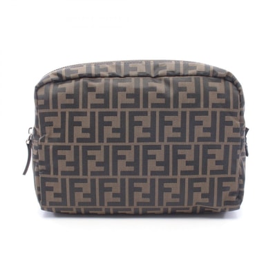 フェンディ FENDI FFライト ミディアム スーパーライトFFズッカ ポーチ バッグ ナイロン レザー レディース ブラウン系 / ブラック系 8N0220B1J2F1PR4 【新品】