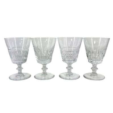 エルメス HERMES クイーンズホール グラスセット 4客セット サンルイ STLOUIS グラス コップ カップ 食器 4個 グラス ガラス クリア 未使用