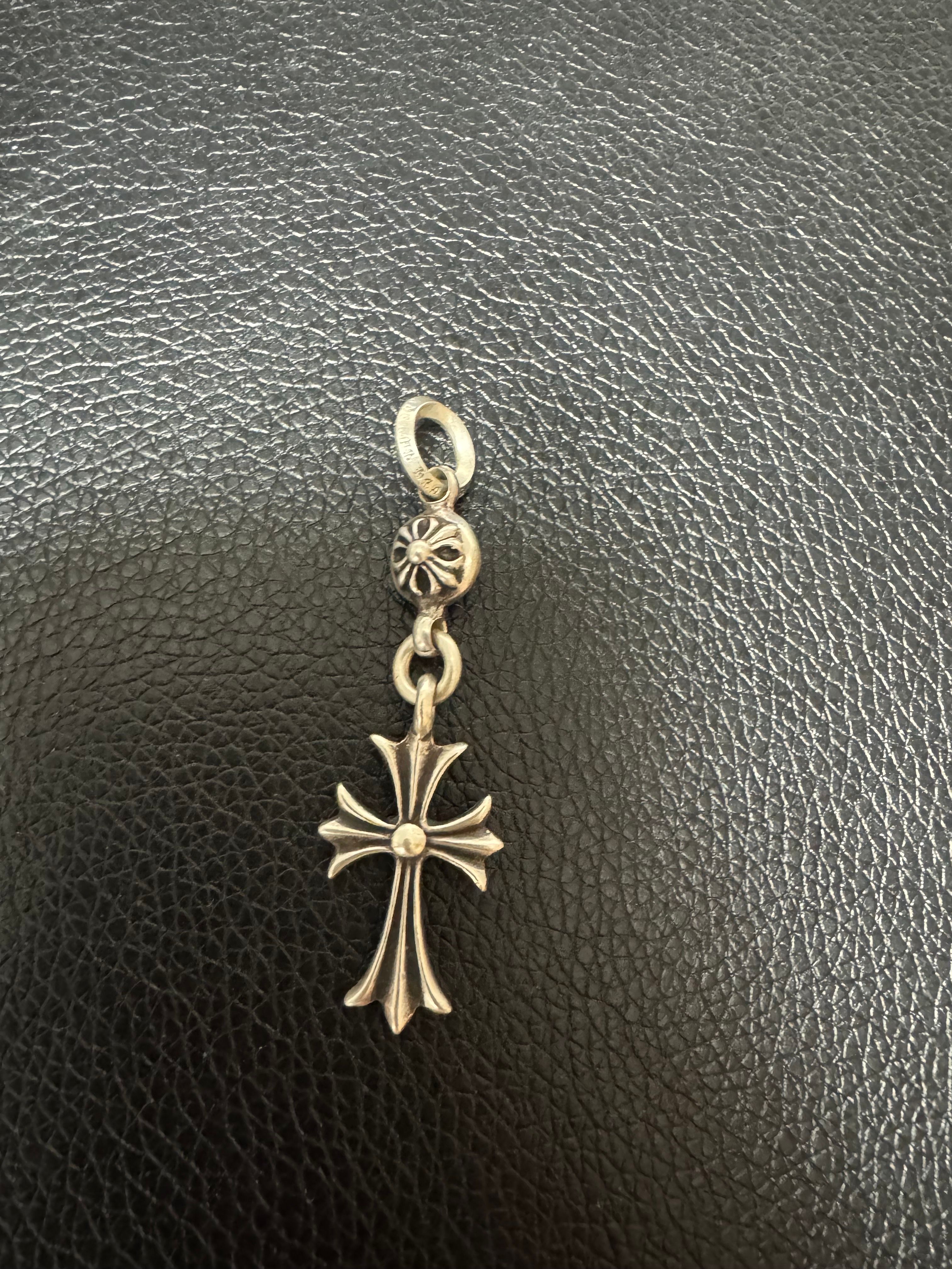 Chrome Hearts 1 Ball Tiny CH Cross Charm "Silver"