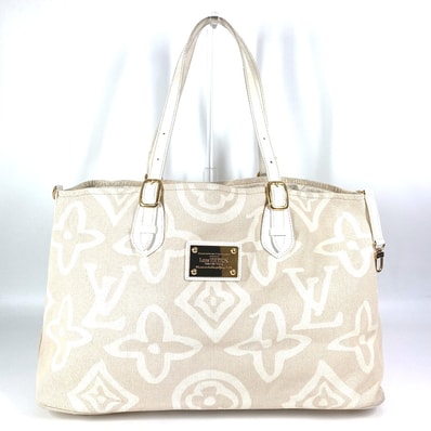 ルイヴィトン LOUIS VUITTON タイシエンヌGM M95675 クルーズライン カバン ショルダーバッグ 肩掛け トートバッグ レザー/キャンバス サーブル ベージュ系