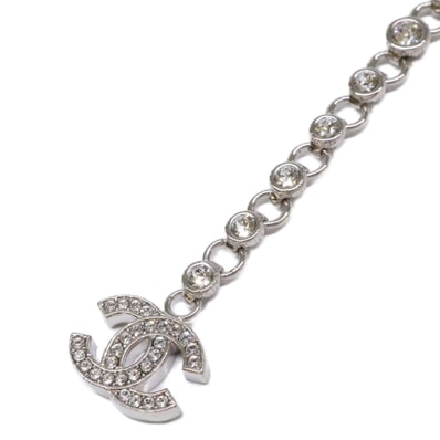 シャネル 美品 B23S イミテーションパール ラインストーン ロザリオ ロング