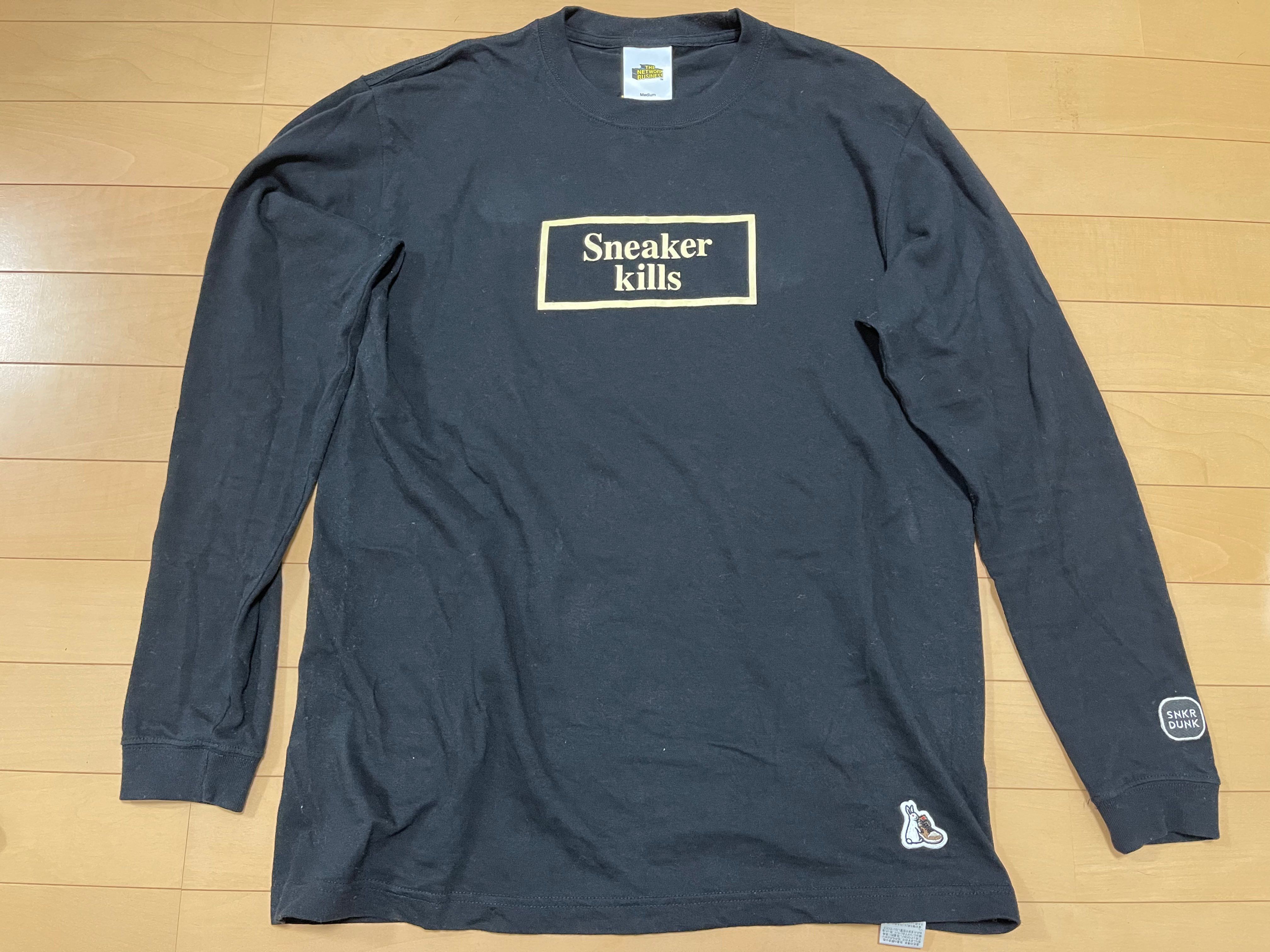 SNKRDUNK×THENETWORK BUSINESS×FR2 SNEAKER KILLS WING LOGO L/S T-SHIRT "BLACK"