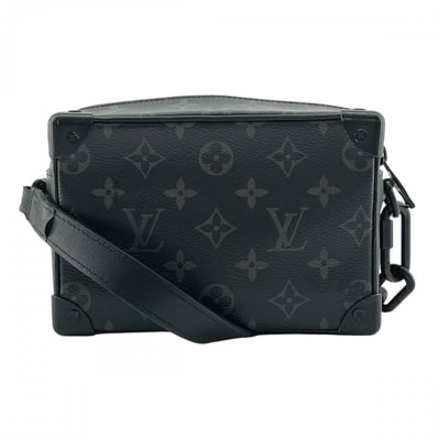 LOUIS VUITTON ルイヴィトン ショルダーバッグ ミニ・ソフトトランク 斜め掛け M44735 レザー モノグラムエクリプスキャンバス ブラック 黒 ブラック金具 メンズ【中古品】