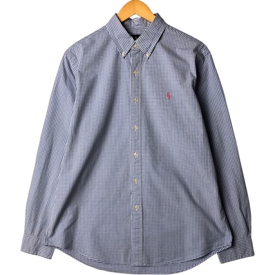 古着 ラルフローレン Ralph Lauren ギンガムチェック 長袖 ボタンダウンチェックシャツ メンズL相当/eaa575407