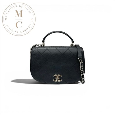 シャネル CHANEL バッグ ショルダーバッグ ブラック 黒 シルバー マトラッセ ココマーク ロゴ トップハンドル チェーン