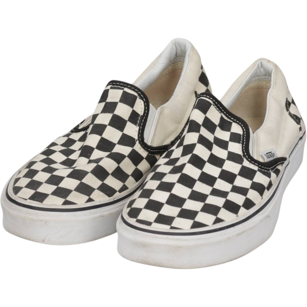 古着 バンズ VANS SLIP-ON スリッポン チェッカーフラッグ スニーカー 6 レディース23.0cm相当/saa015221