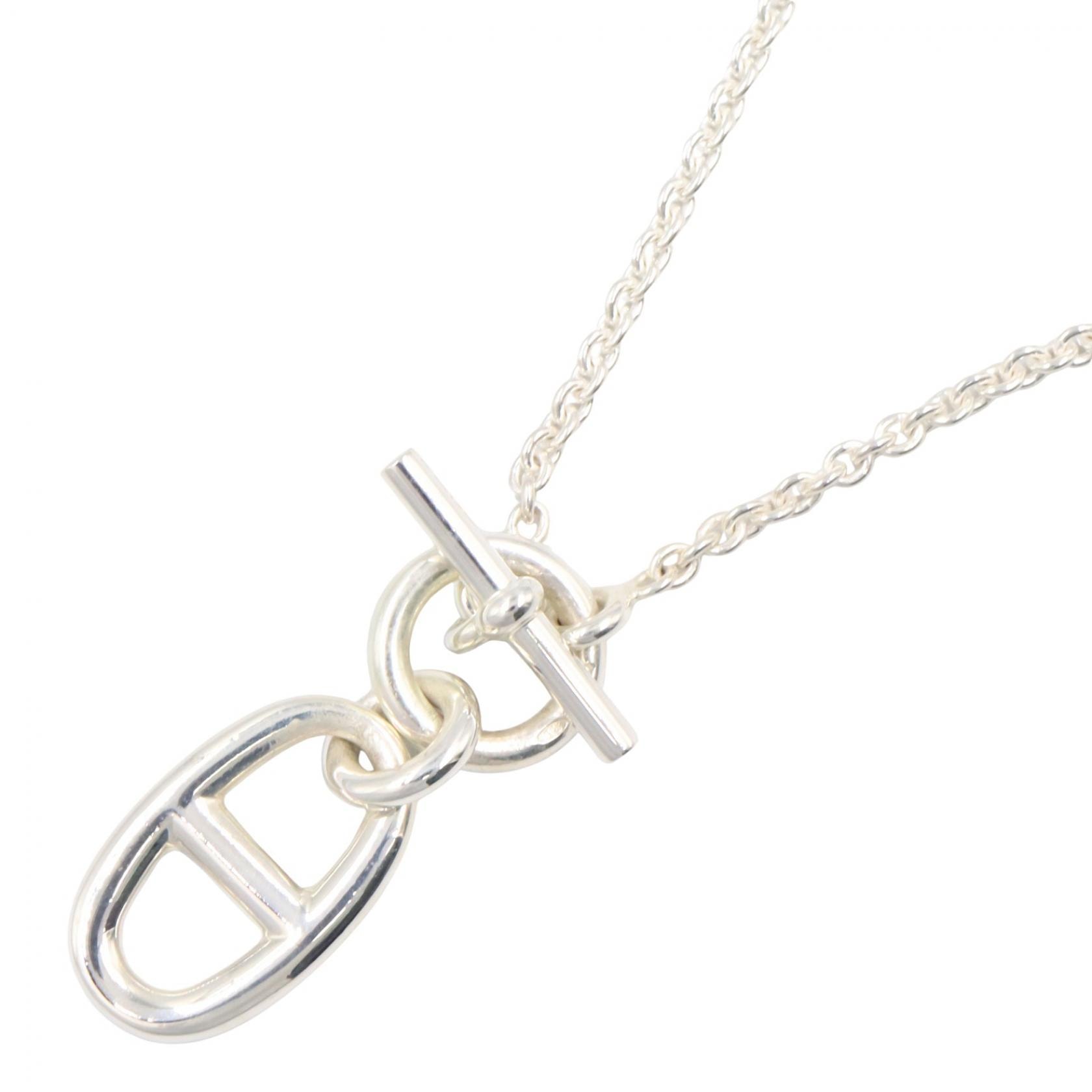 エルメス HERMES シェーヌダンクル アミュレット ネックレス ネックレス ジュエリー シルバー925 レディース シルバー系 【中古】