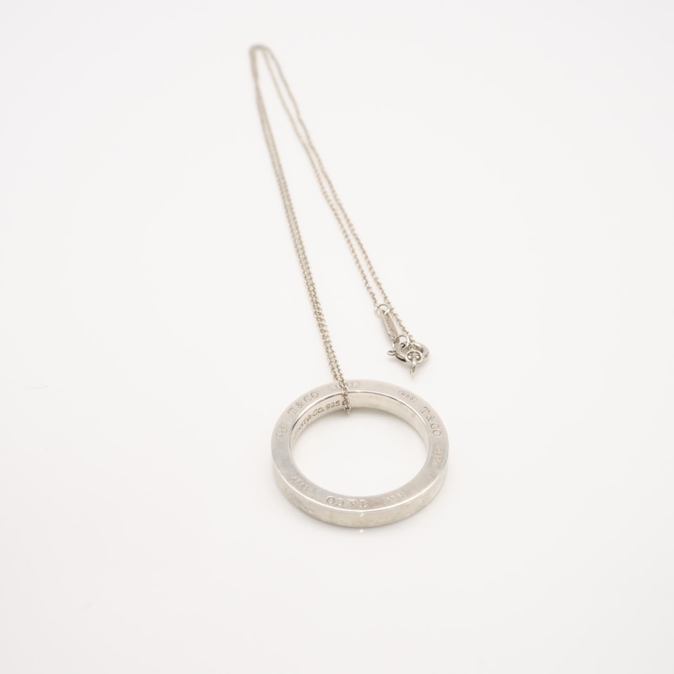 美品 TIFFANY&Co. ティファニー ティファニー 1837 サークル ペンダント Ag925 60013960 ネックレス シルバー シルバー レディース