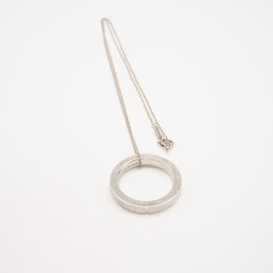 美品 TIFFANY&Co. ティファニー ティファニー 1837 サークル ペンダント Ag925 60013960 ネックレス シルバー シルバー レディース
