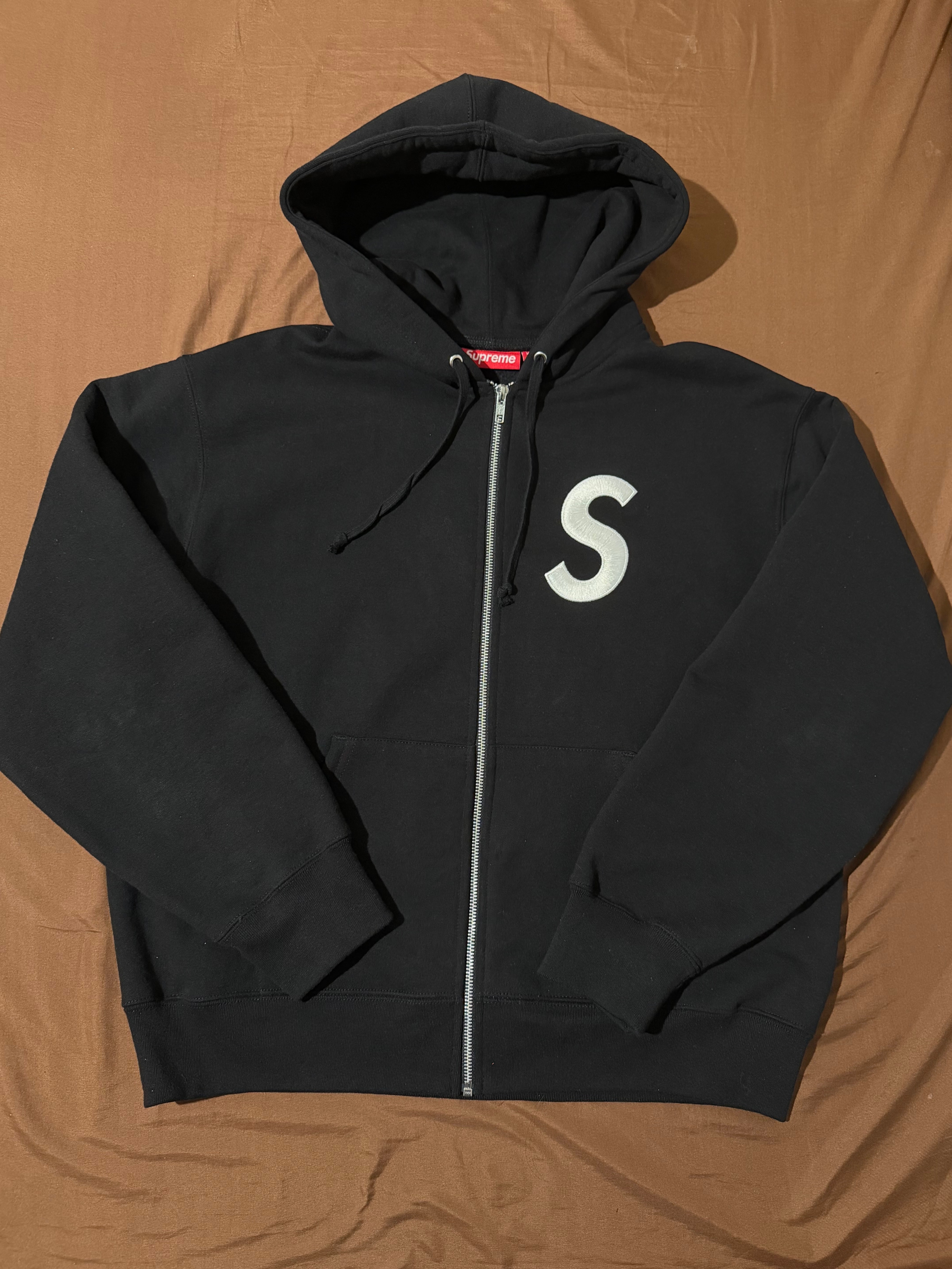 Supreme S Logo Zip Up Hooded Sweatshirt (25FW) "Black"