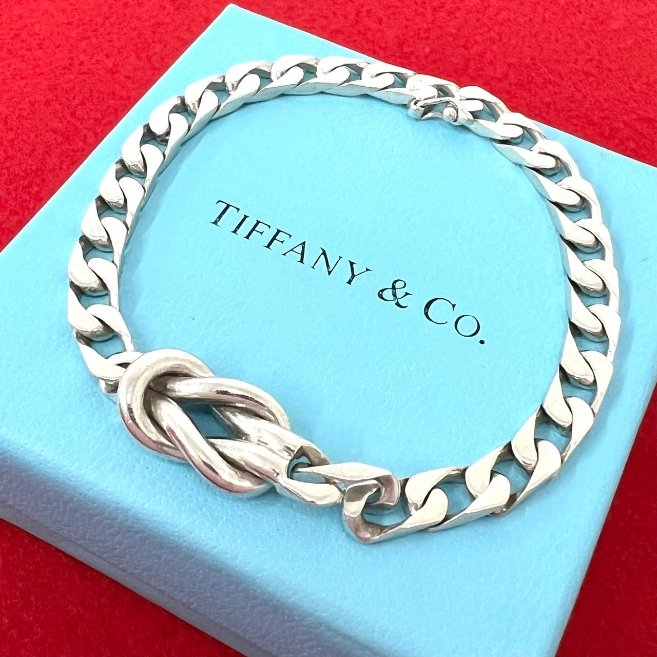 TIFFANY&Co. ティファニー センターノット ブレスレット 喜平 シルバー925 ブレスレット シルバー
 282-5