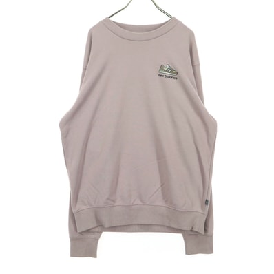NEW BALANCE ニューバランス バックプリント 長袖 トレーナー S パープル スウェット