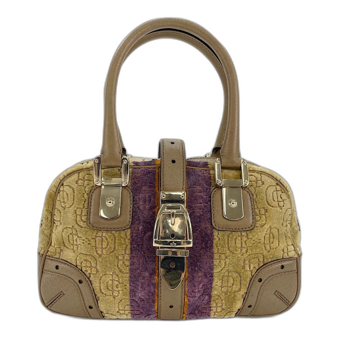 グッチ GUCCI ホースビット ハンドバッグ ベロア【中古】