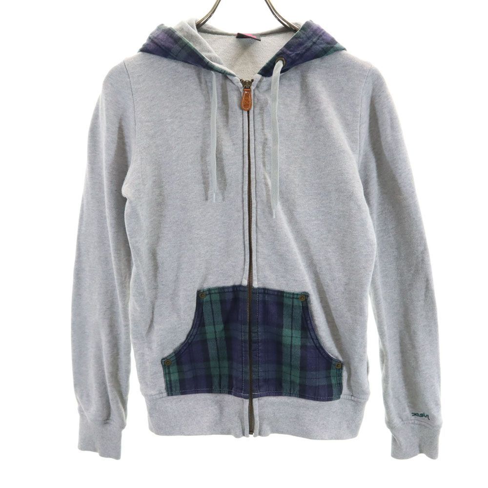X-girl 長袖 スウェット ジップパーカー