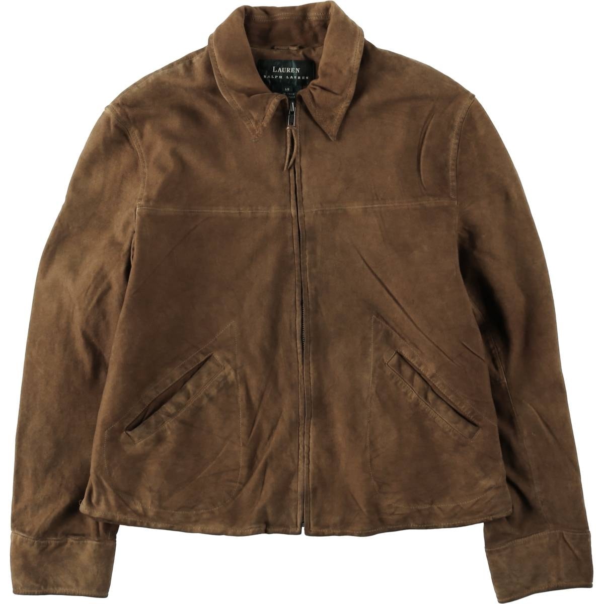 古着 ラルフローレン Ralph Lauren LAUREN ローレン スエードレザージャケット スポーツジャケット レディースL相当/eaa632002