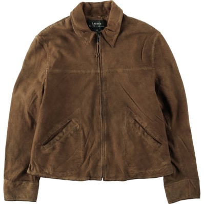 古着 ラルフローレン Ralph Lauren LAUREN ローレン スエードレザージャケット スポーツジャケット レディースL相当/eaa632002
