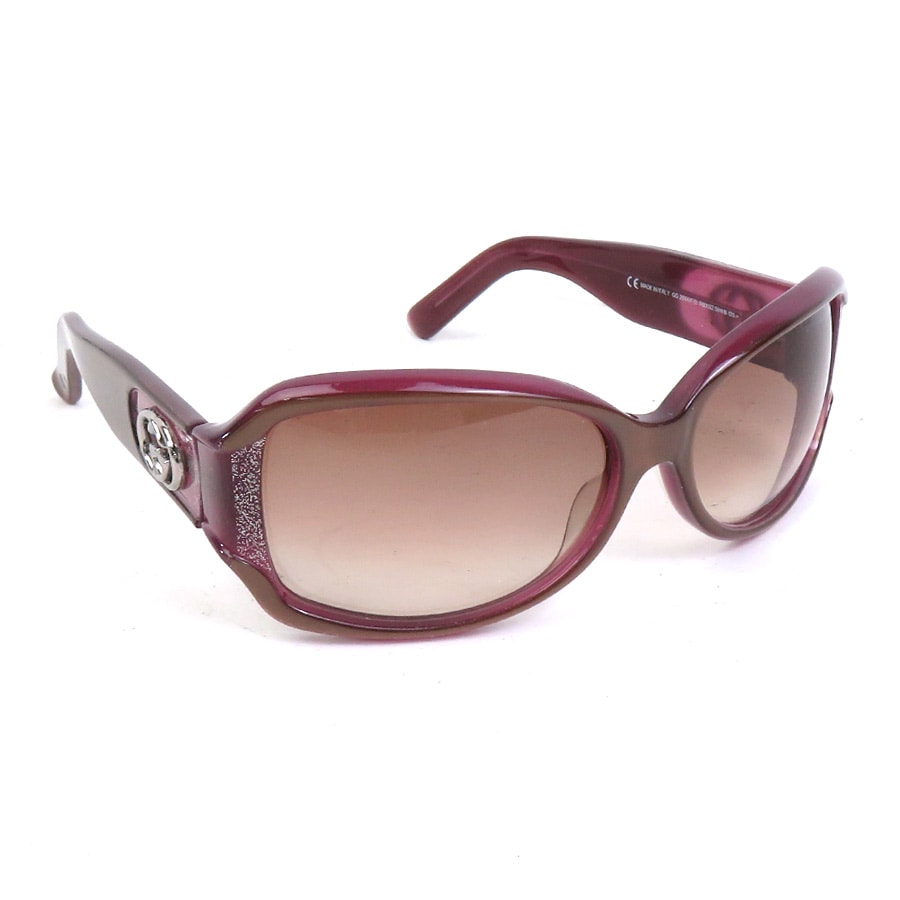 グッチ GUCCI サングラス プラスチック パープル レディース【中古】 r11103a