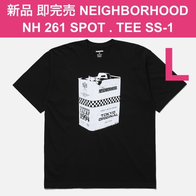 新品 Lサイズ BLACK NEIGHBORHOOD NH 261 SPOT. TEE SS-1 ネイバーフッド Tシャツ 黒