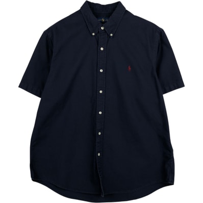 古着 ラルフローレン Ralph Lauren CLASSIC FIT クラシックフィット 半袖 ボタンダウンシャツ メンズXL相当/eaa478029