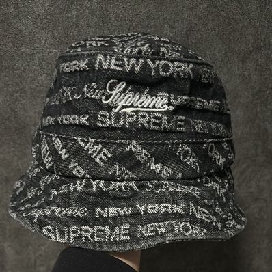 Supreme Multi Type Jacquard Denim Crusher "Black"
