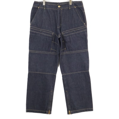 モンクレール GENIUS 3 ジーニアス3 x MERCEDES-BENZ BY NIGO【新品同様/24年製】K14012A00002 PANTALONE ロゴ刺繍 ジップフライ デニムパンツ 48