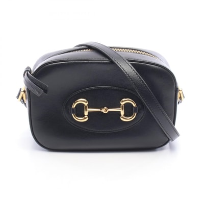 グッチ GUCCI ホースビット 1955 ミニ ショルダーバッグ バッグ レザー レディース ブラック系 760196 【中古】
