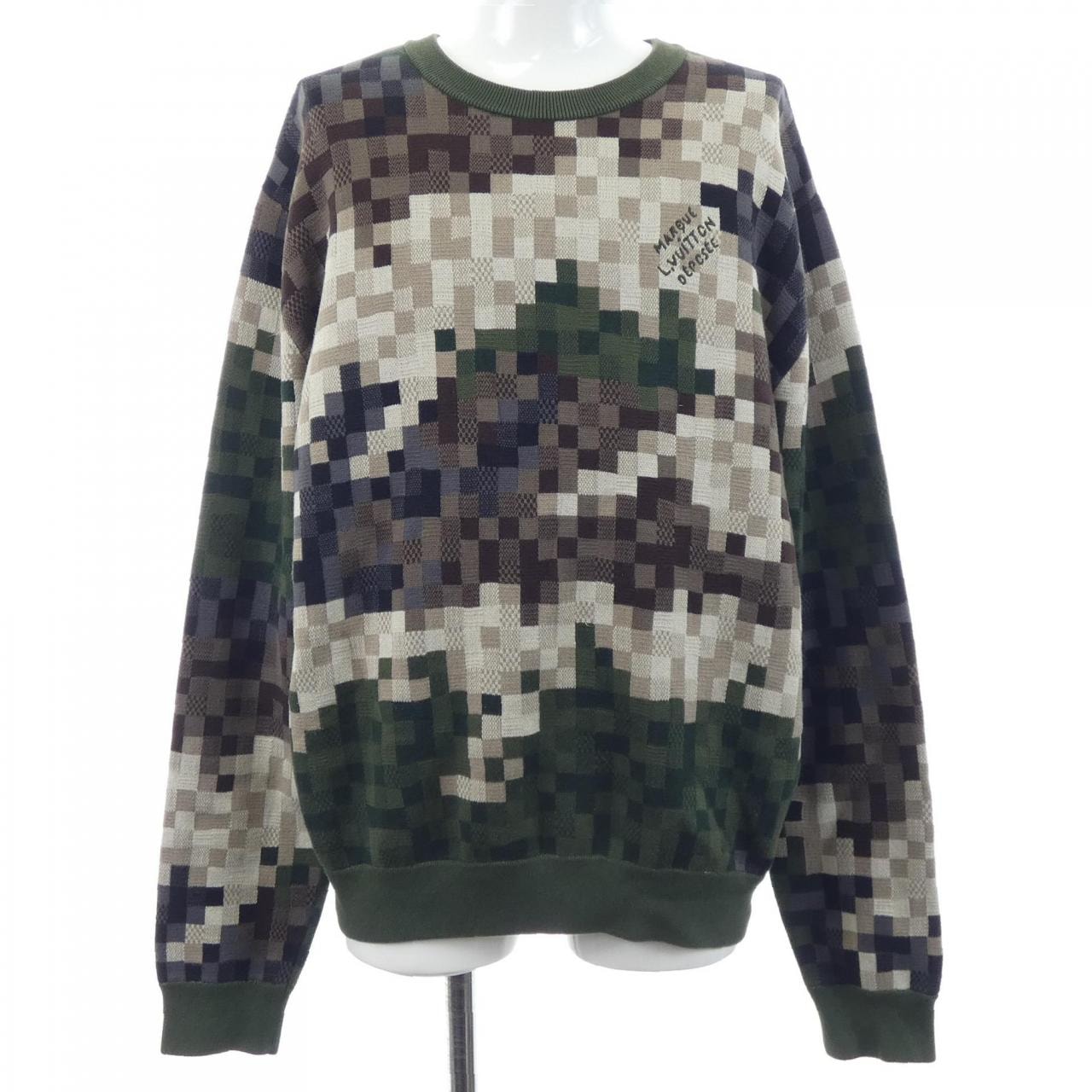 ルイヴィトン LOUIS VUITTON ダモフラージュコットンプルオーバー HQN72WAUR ニット