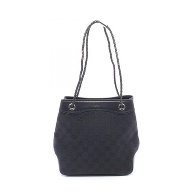 グッチ GUCCI ショルダーバッグ バッグ キャンバス レザー レディース ブラック系 109143 【中古】