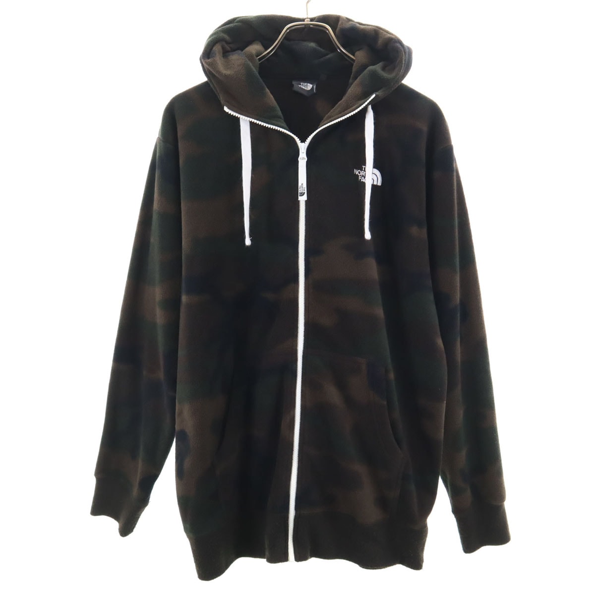 THE NORTH FACE ノースフェイス カモフラ柄 長袖 フリース ジップパーカー XL ブラウン系 NL71445 アウトドア 迷彩