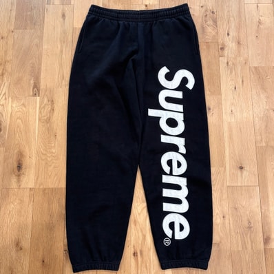 Supreme Satin Applique Sweatpant "Black" (24FW)