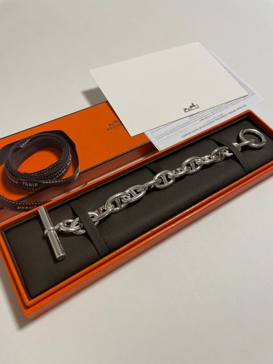 Hermes Chaine D'ancre TGM Bracelet "Silver"