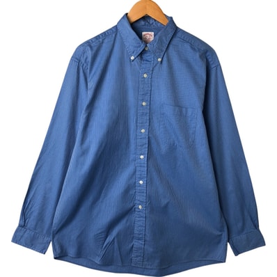 古着 ブルックスブラザーズ Brooks Brothers Est.1818 長袖 ボタンダウンストライプシャツ メンズL相当/eaa549407