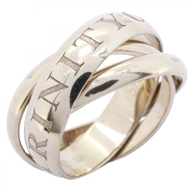 【6jcb0962】カルティエ リング トリニティ 1998年クリスマス限定 K18WG ホワイトゴールド #56【中古】メンズ レディース ユニセックス