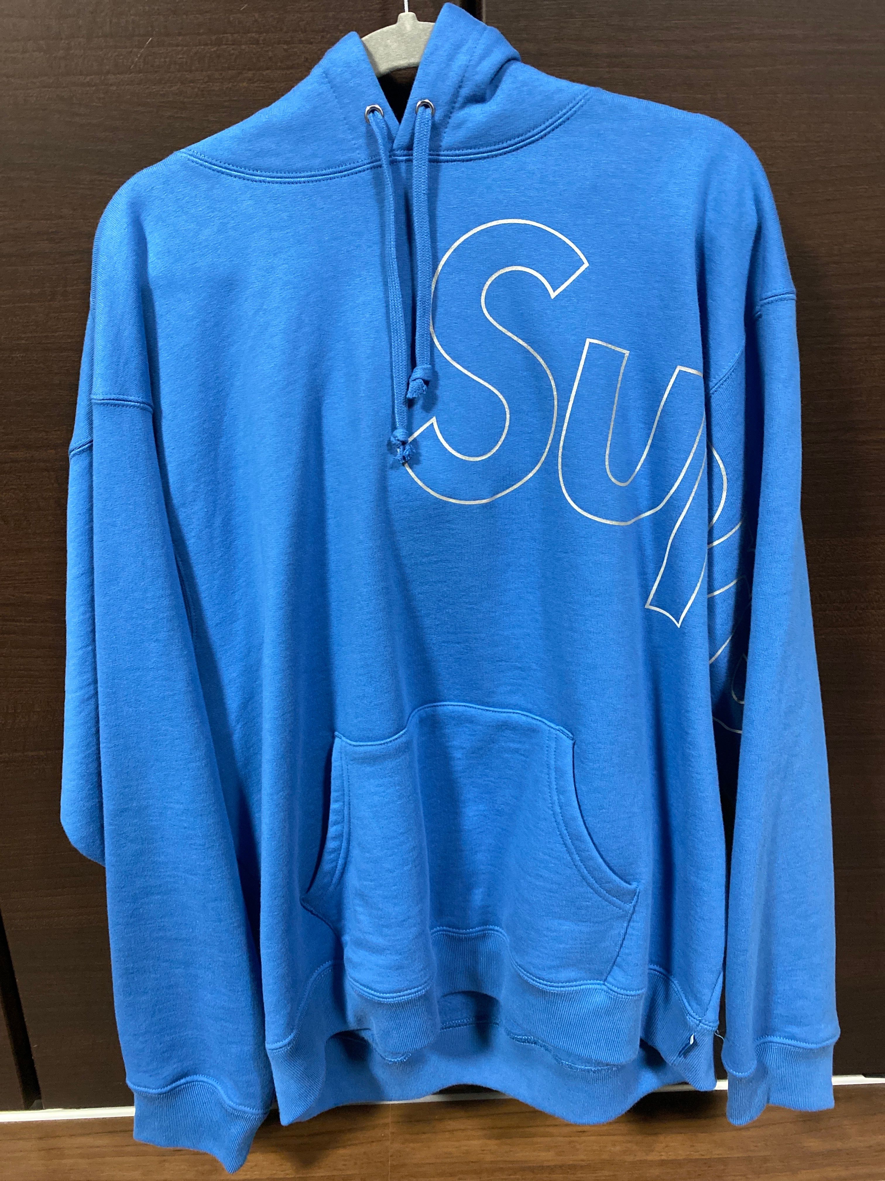 Supreme Reflective Hooded Sweatshirt "Pale Royal"