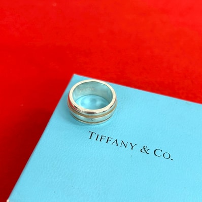 TIFFANY&Co. ティファニー グルーブド ダブルライン リング シルバー925 リング・指輪 16号 シルバー
43882
