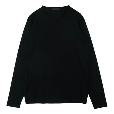 PRADA SPORTS プラダスポーツ ラバーロゴ ロングスリーブ 長袖 カットソー Tシャツ ブラック系 M【中古】