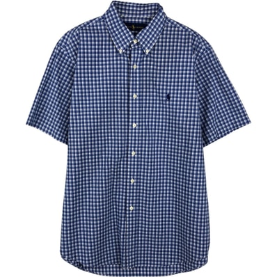 古着 ラルフローレン Ralph Lauren 半袖 ボタンダウン チェックシャツ メンズL相当/eaa643952