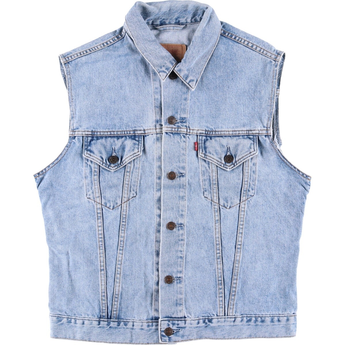 古着 90年代 リーバイス Levi's 70401-02 ユーロモデル デニムベスト メンズXL相当 ヴィンテージ/eaa559290