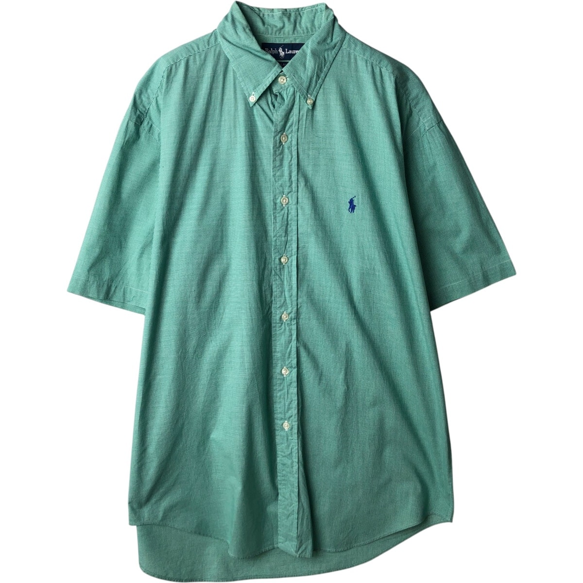 古着 ラルフローレン Ralph Lauren POLO RALPH LAUREN BLAKE ギンガムチェック 半袖 ボタンダウン チェックシャツ メンズM相当/eaa637736