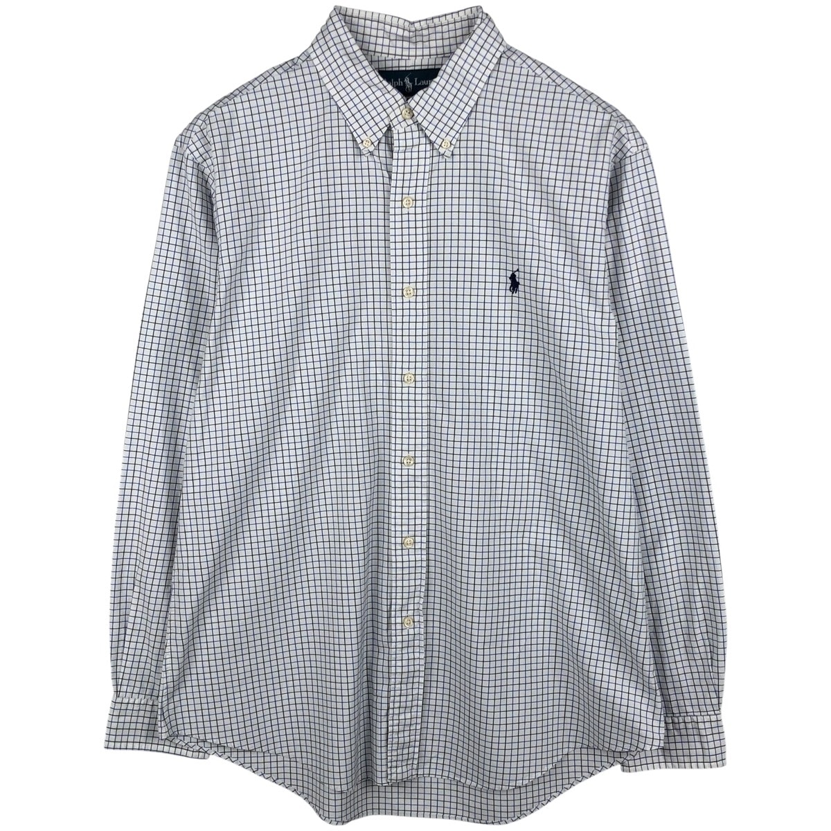 古着 ラルフローレン Ralph Lauren CUSTOM FIT 長袖 ボタンダウンチェックシャツ メンズL相当/eaa607069