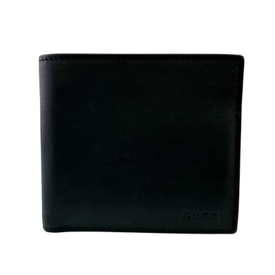 グッチ GUCCI 二つ折り財布 GGエンブレム コンパクトウォレット ロゴ 818946 ブラック
