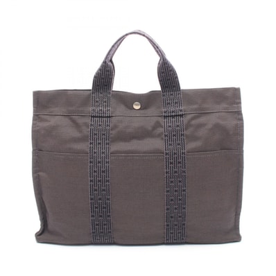 エルメス HERMES エールラインMM トートバッグ バッグ キャンバス メンズ レディース グレー系 【中古】