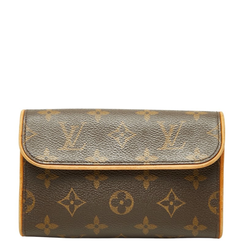 ルイ ヴィトン モノグラム ポシェット フロランティーヌ ポーチ M51855 ブラウン PVC レザー レディース LOUIS VUITTON 【中古】